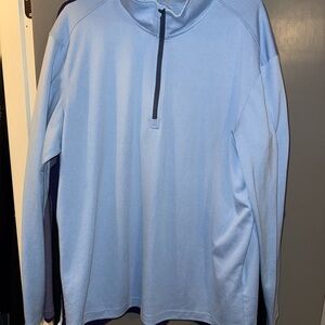 Men's Light Blue Quarter-Zip Sweatshirt XL